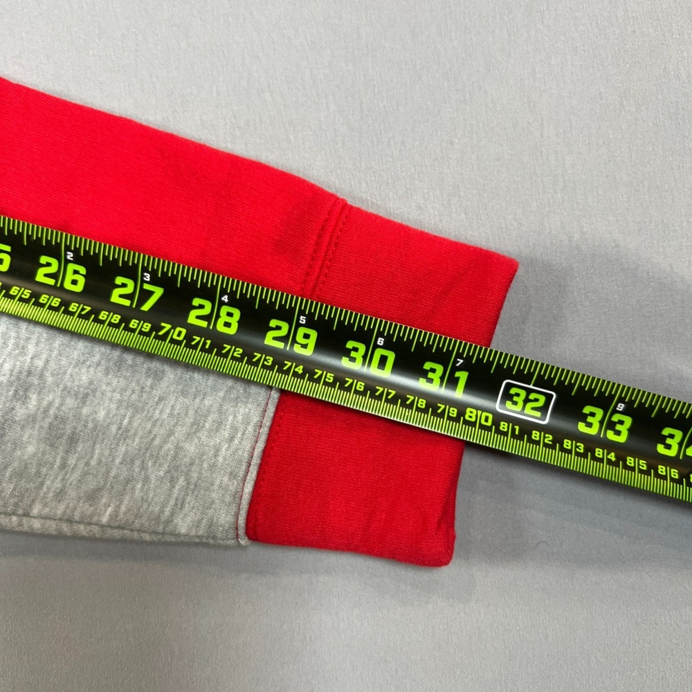 Fanatics Wisconsin Badgers Football NCAA Hoodie Women Medium Red Gray Colorblock - Picture 8 of 9
